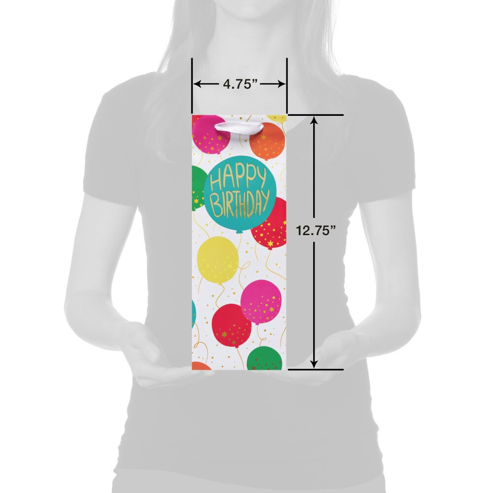 slide 2 of 4, American Greetings Birthday Beverage Bag - Happy Birthday Balloons (#9), 1 ct