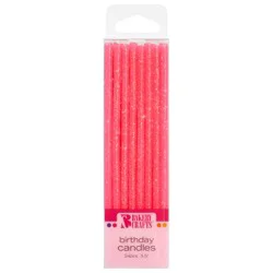 Bakery Crafts Slim Pink Birthday Candles