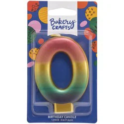 DecoPac Bakery Crafts® Numeral 0 Metallic Birthday Candle