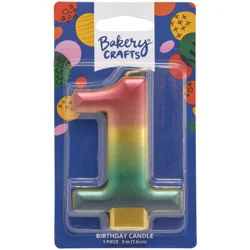 DecoPac Bakery Crafts® Numeral 1 Metallic Birthday Candle