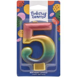 DecoPac Bakery Crafts® Numeral 5 Metallic Birthday Candle