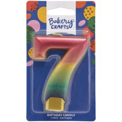 DecoPac Bakery Crafts® Numeral 7 Metallic Birthday Candle