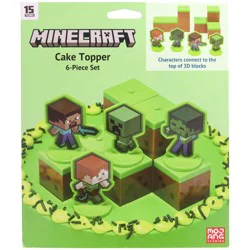 DecoPac Minecraft Cake Topper Set, 6 pc