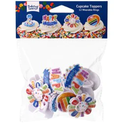 DecoPac Bakery Crafts® Birthday Wearable Rings Cupcake Toppers