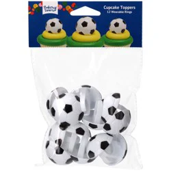 DecoPac Bakery Crafts® Soccer Wearable Rings Cupcake Toppers