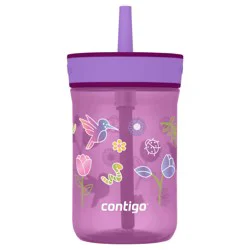 Contigo Kids' Leighton Tritan 14oz Tumbler Grape Amethyst with Tulips
