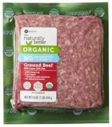 Naturally Better Organic Ground Beef 16 Ounces