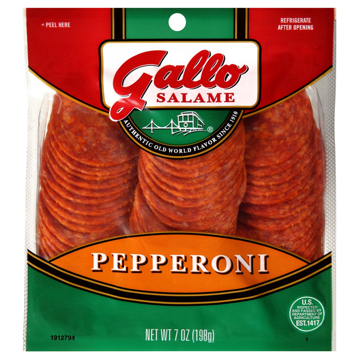slide 1 of 4, Gallo Salame Deli Sliced Pepperoni, 7 oz