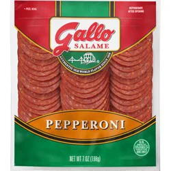 Gallo Salame Deli Sliced Pepperoni Lunch Meat, 7 oz