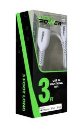 KickPower® USB to Lightning 3 Foot Charging Cable