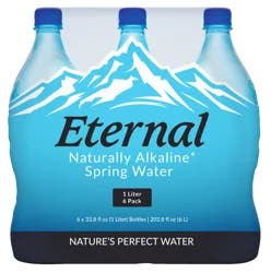 Eternal Spring Water, Naturally Alkaline, 6 Pack