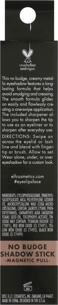 slide 2 of 2, e.l.f. Elf No Budge Shadow Stick Magnetic Pull, 0.05 oz