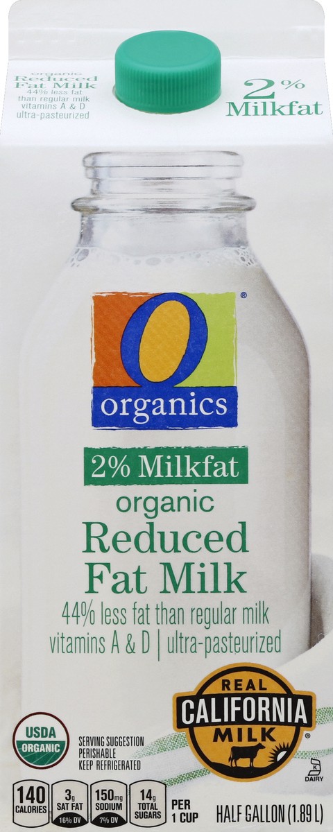 slide 4 of 5, O Organics Organic Milk Reduced Fat 2%, 