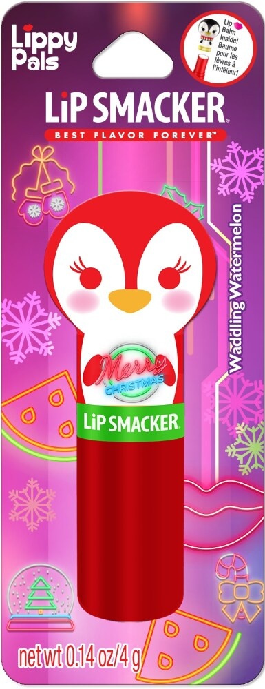 slide 1 of 1, Lip Smacker Lippy Pals Penguin Waddling Watermelon Lip Balm, 1 ct