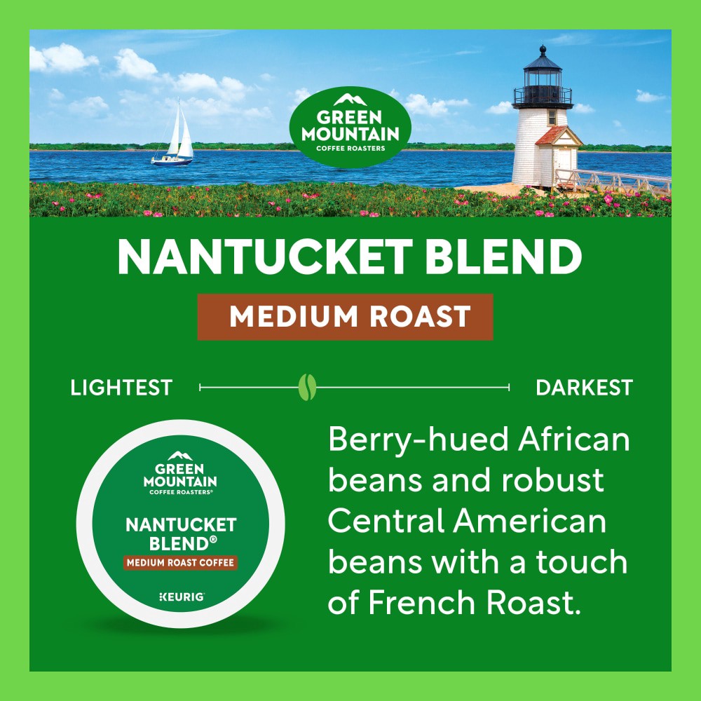 slide 3 of 6, Green Mountain Coffee Roasters Nantucket Blend Keurig Single-Serve K-Cup Pods, Medium Roast Coffee, 48 Count, 48 ct