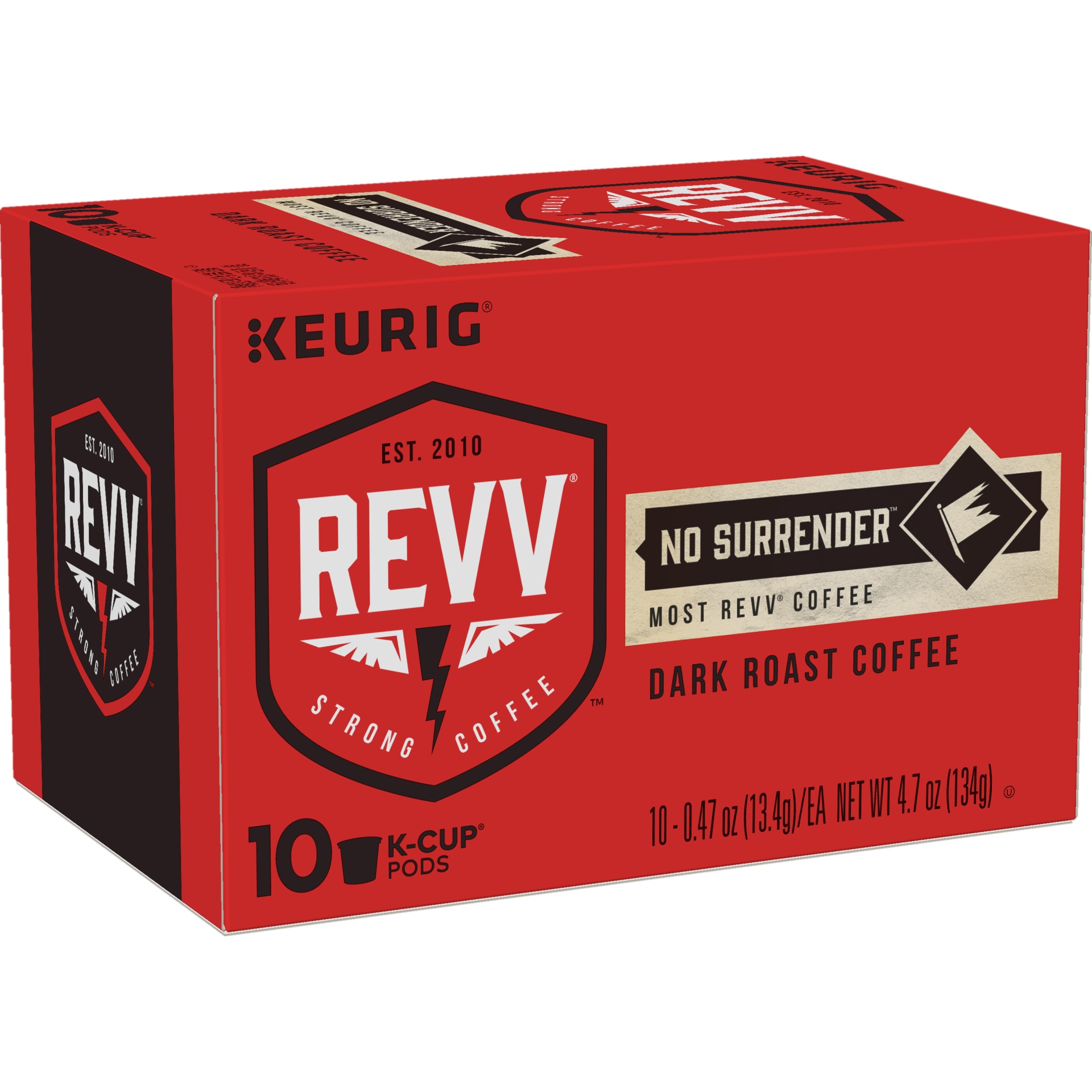 slide 4 of 4, REVV No Surrender Dark Roast Coffee Pods, 10 ct