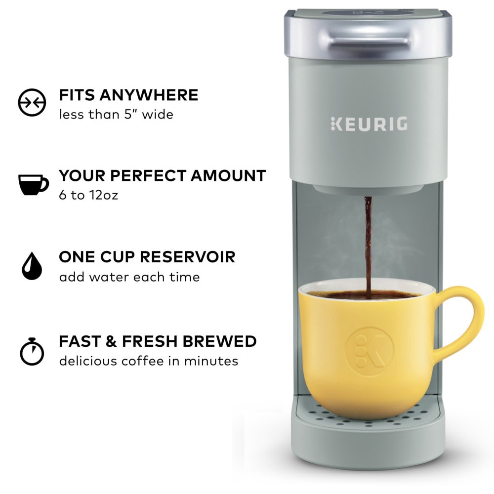 slide 5 of 5, Keurig K-Mini Single-Serve K-Cup Pod Coffee Maker - Gray, 1 ct