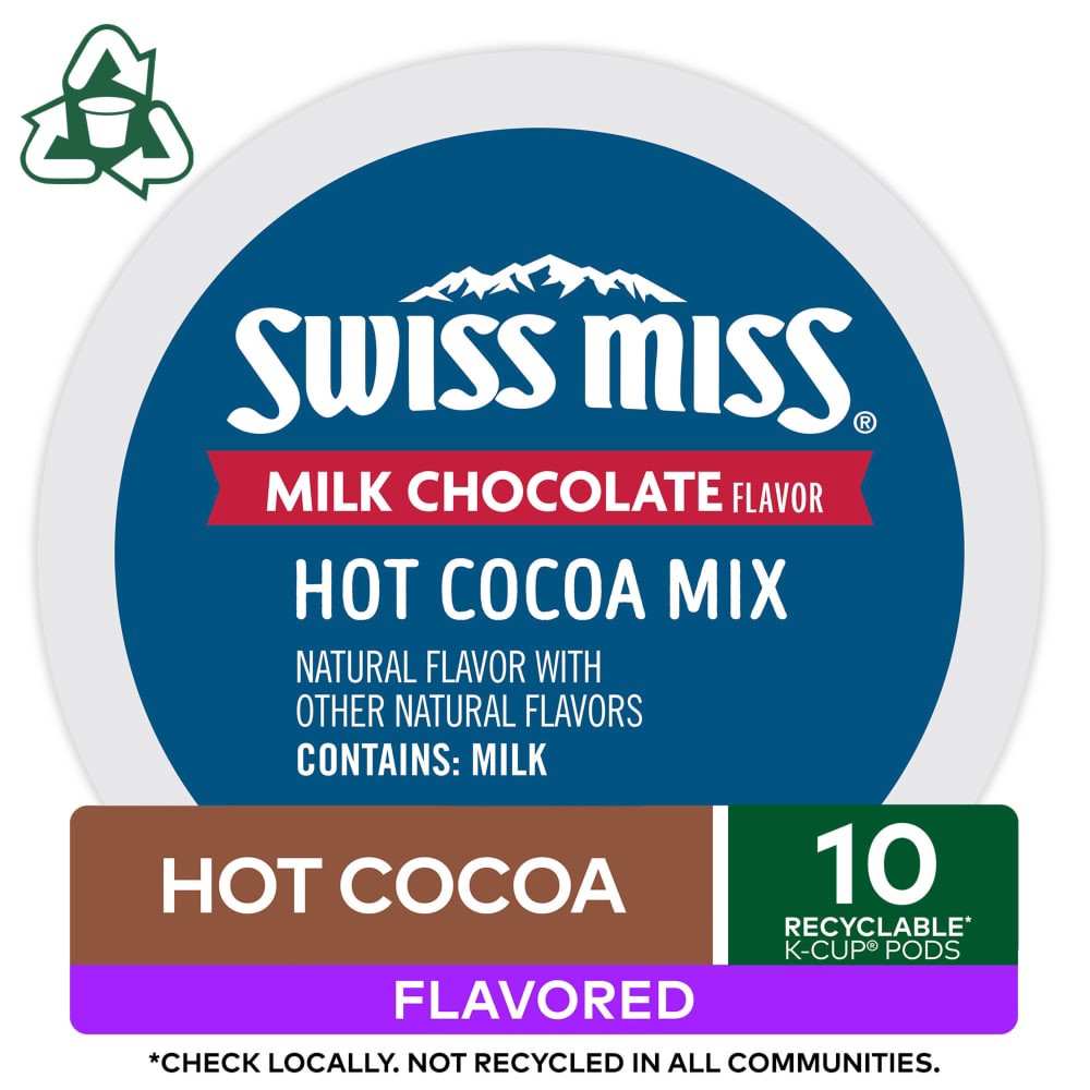 slide 2 of 6, Swiss Miss K-Cup Pods Milk Chocolate Hot Cocoa Mix Pods- 10 ct, 10 ct