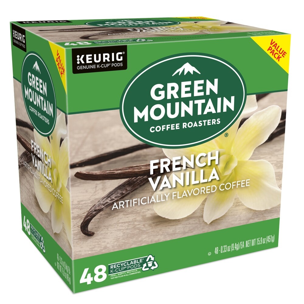 slide 2 of 6, Keurig Green Mountain Coffee Roasters French Vanilla Coffee, Keurig Single-Serve K-Cup Pods, Light Roast, 48 ct