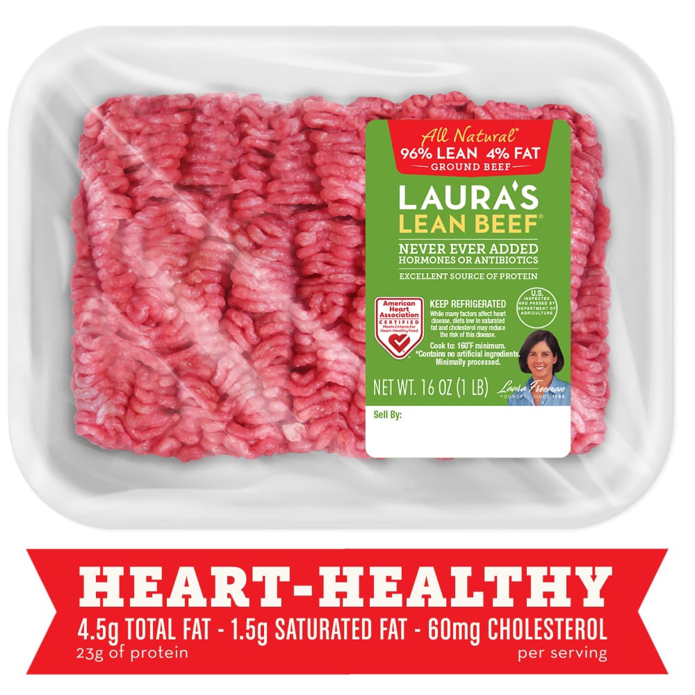 slide 2 of 3, Laura's Lean All Natural 96%/4% Ground Beef 16 oz, 16 oz