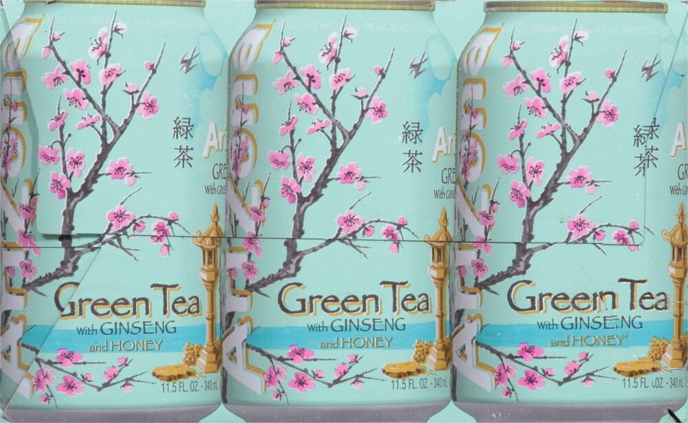 slide 4 of 4, AriZona Green Tea With Ginseng & Honey - 12 ct; 11.5 oz, 12 ct; 11.5 oz