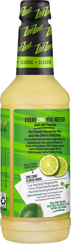 slide 3 of 4, Zing Zang Amazing Classic Margarita Mix, Non-Alcoholic Cocktail Mixer, 32 Fl Oz Bottle, 32 oz