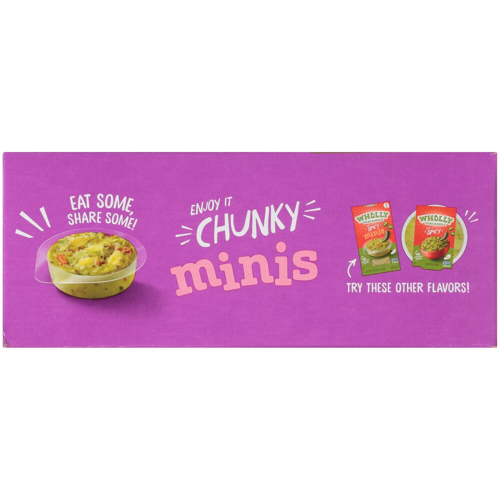 slide 2 of 5, Wholly Guacamole Spicy Homestyle Guacamole Minis, 12 oz