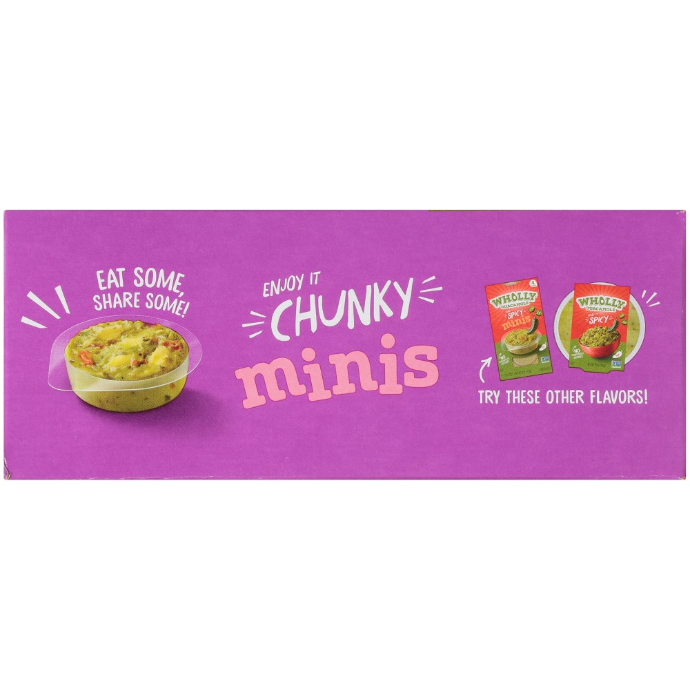 slide 3 of 5, Wholly Guacamole Spicy Homestyle Guacamole Minis, 12 oz