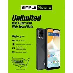 TracFone Wireless Simple Mobile BLU View 5 PRO Prepaid Locked Smartphone