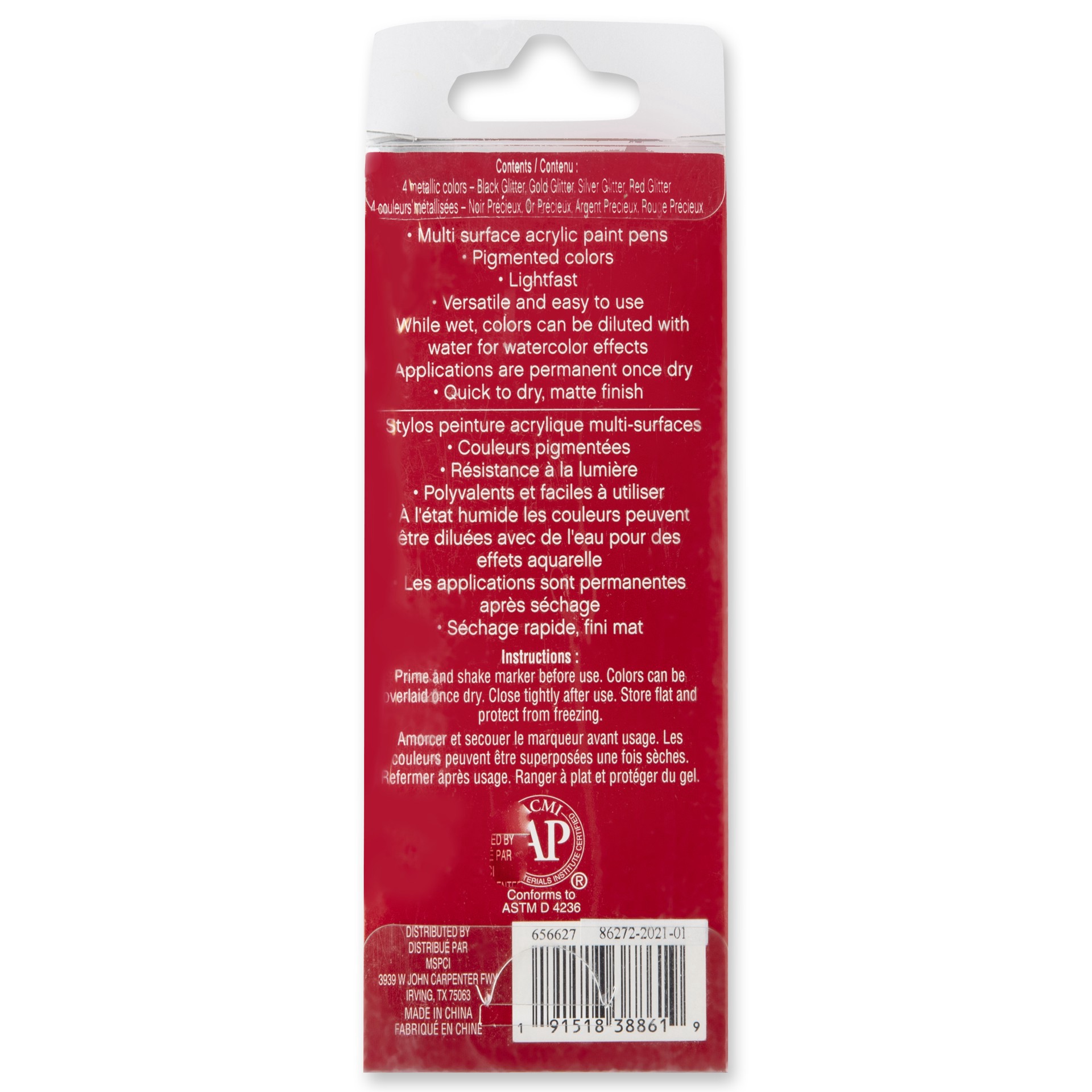 slide 8 of 8, 4mm Permanent Paint Pens Metallic Set By Craft Smart, 4 mm