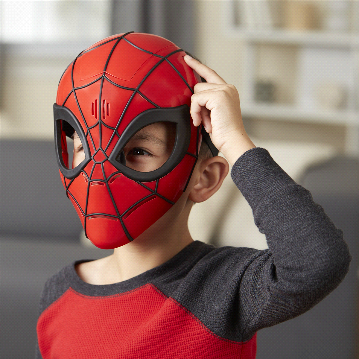 slide 3 of 15, Hasbro Marvel Spider-Man Hero Fx Mask - Red, 1 ct