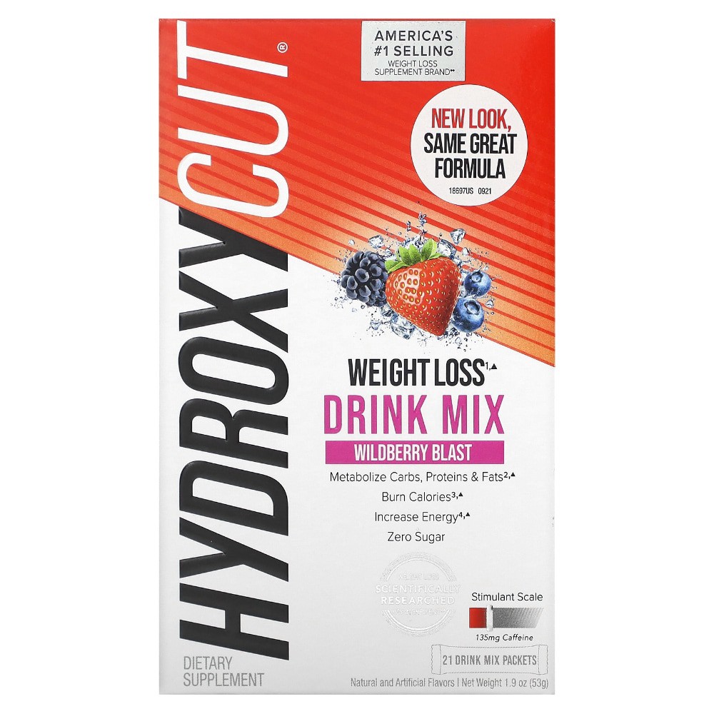 slide 2 of 3, Hydroxycut Advanced Weight Loss Drink Mix Packets - Wild Berry, 21 ct