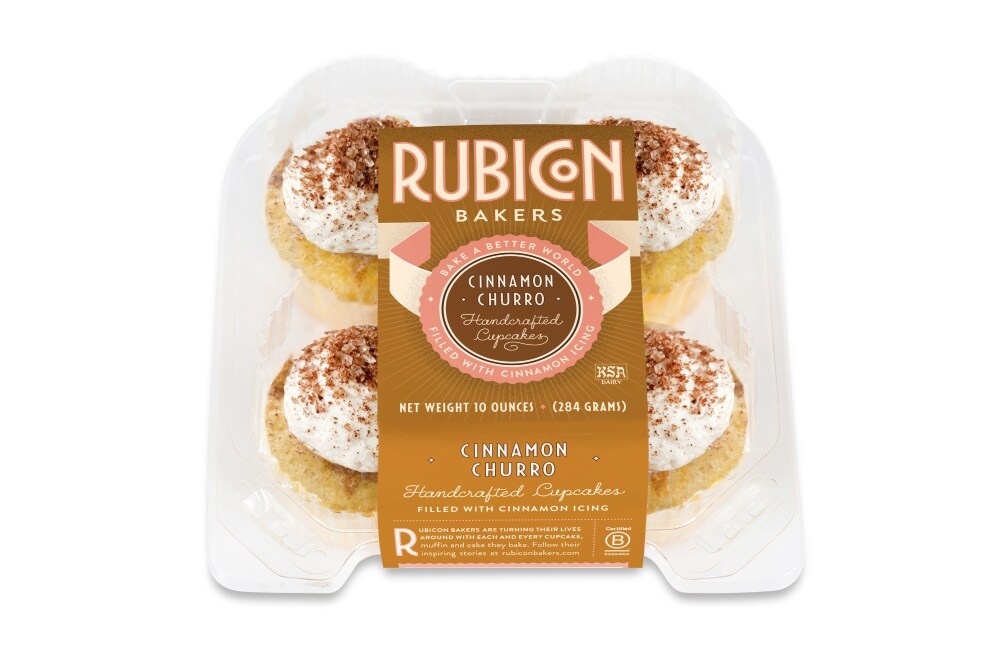 slide 1 of 1, Rubicon Bakers Cinnamon Churro Cupcake, 10 oz