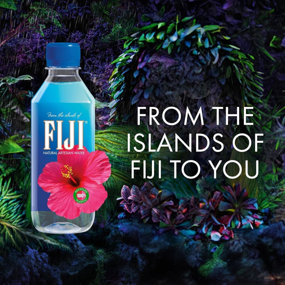 slide 4 of 6, Fiji Natural Artesian Bottled Water, 330mL / 11.15 Fl Oz (Pack of 6), 6 ct