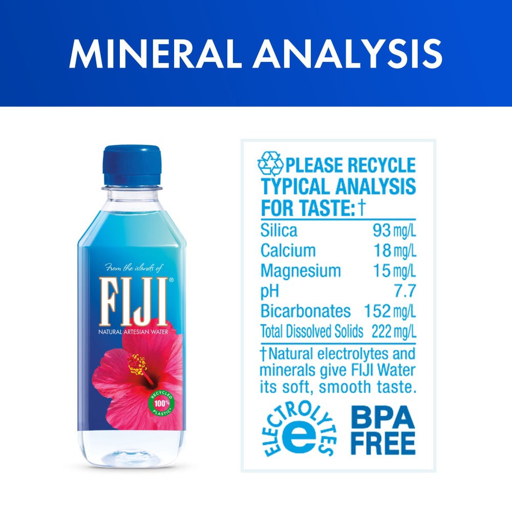 slide 5 of 6, Fiji Natural Artesian Bottled Water, 330mL / 11.15 Fl Oz (Pack of 6), 6 ct