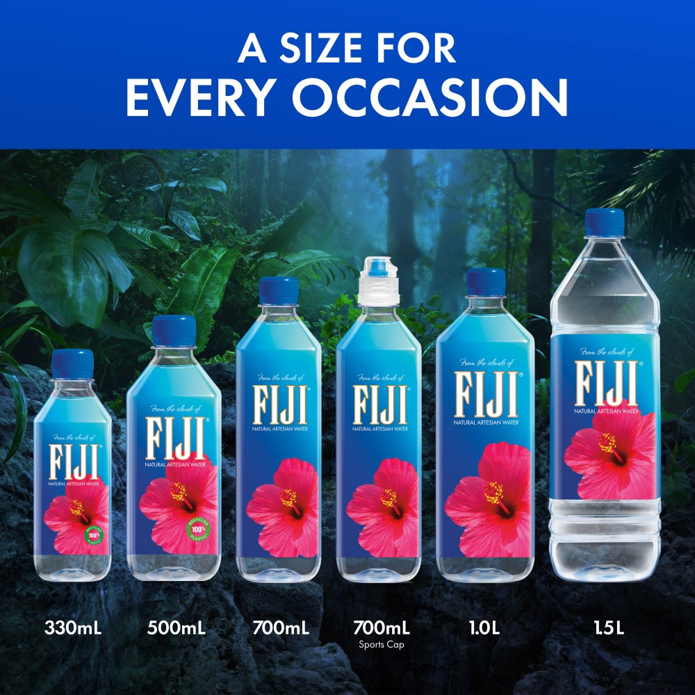 slide 2 of 2, Fiji Natural Artesian Bottled Water, 330mL / 11.15 Fl Oz (Pack of 6), 6 ct