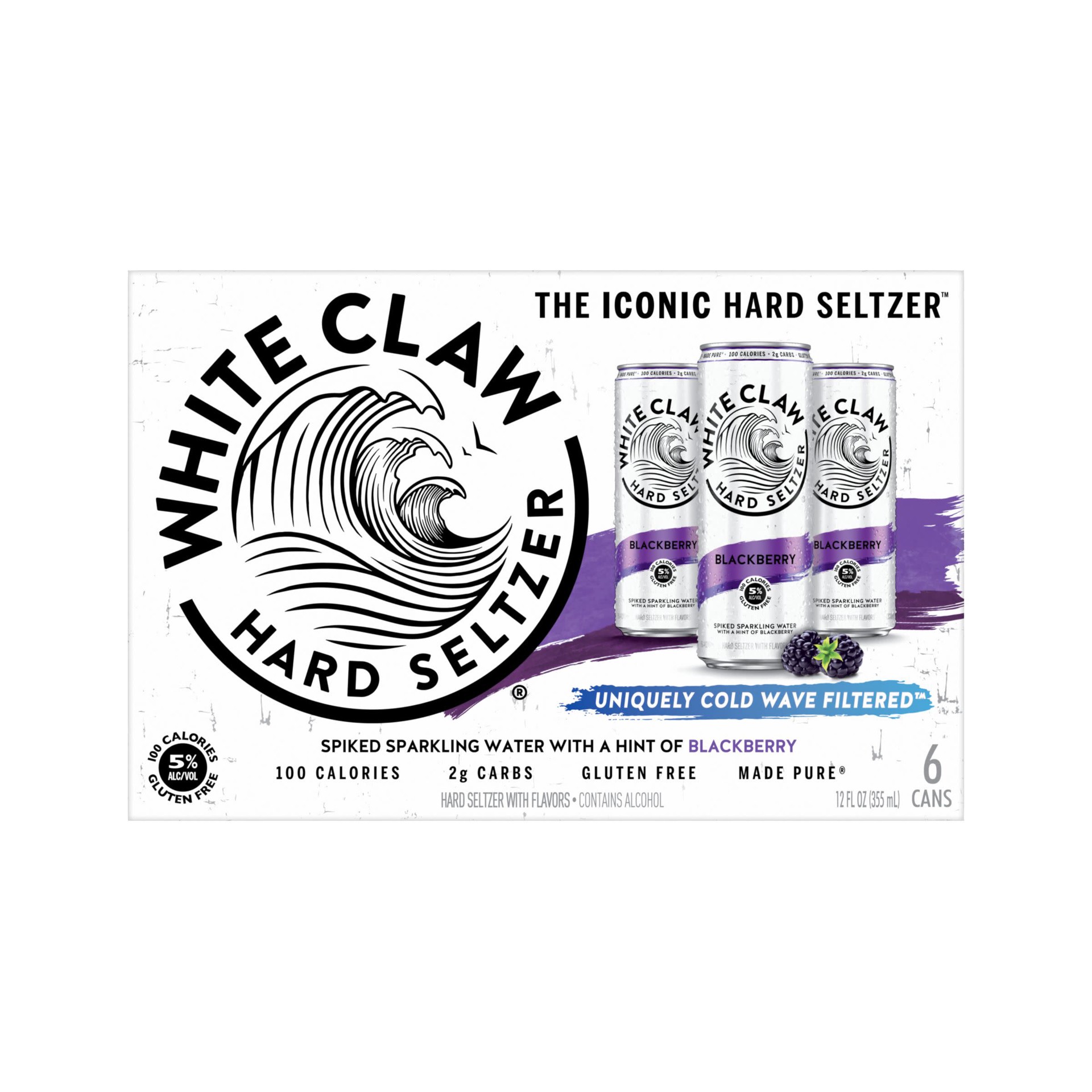slide 4 of 5, White Claw Blackberry 6 Pack, 6 ct; 12 oz