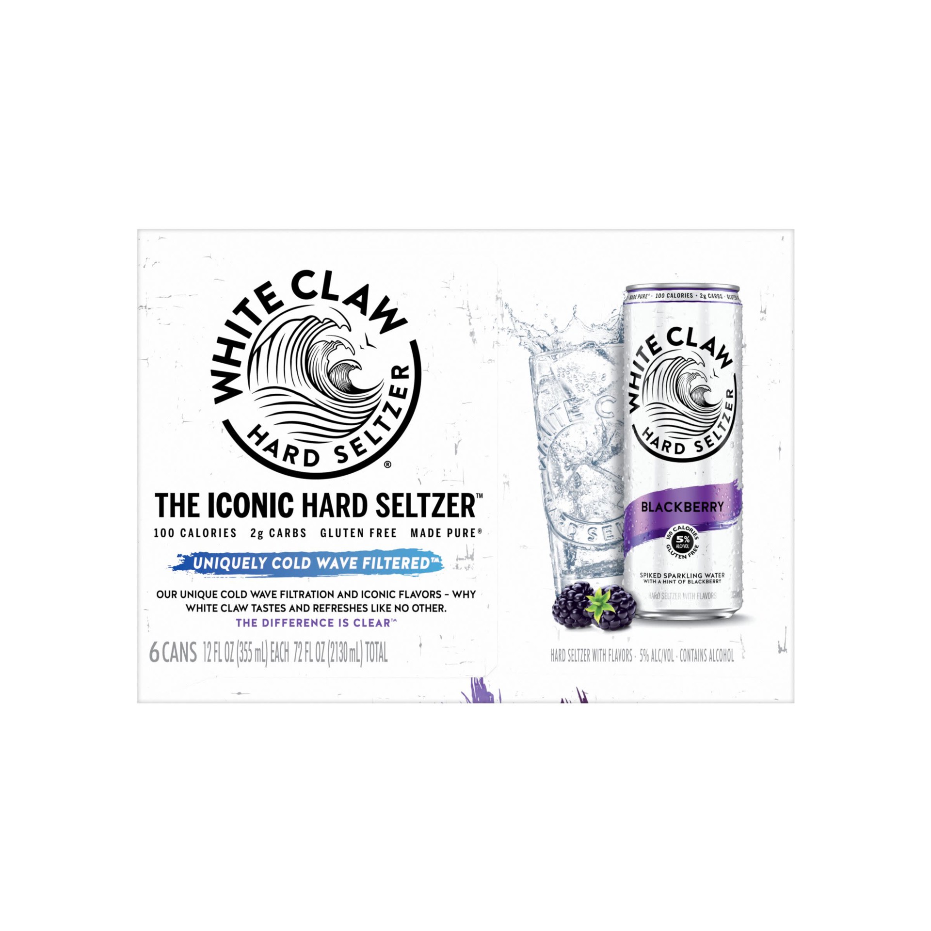 slide 2 of 5, White Claw Blackberry 6 Pack, 6 ct; 12 oz