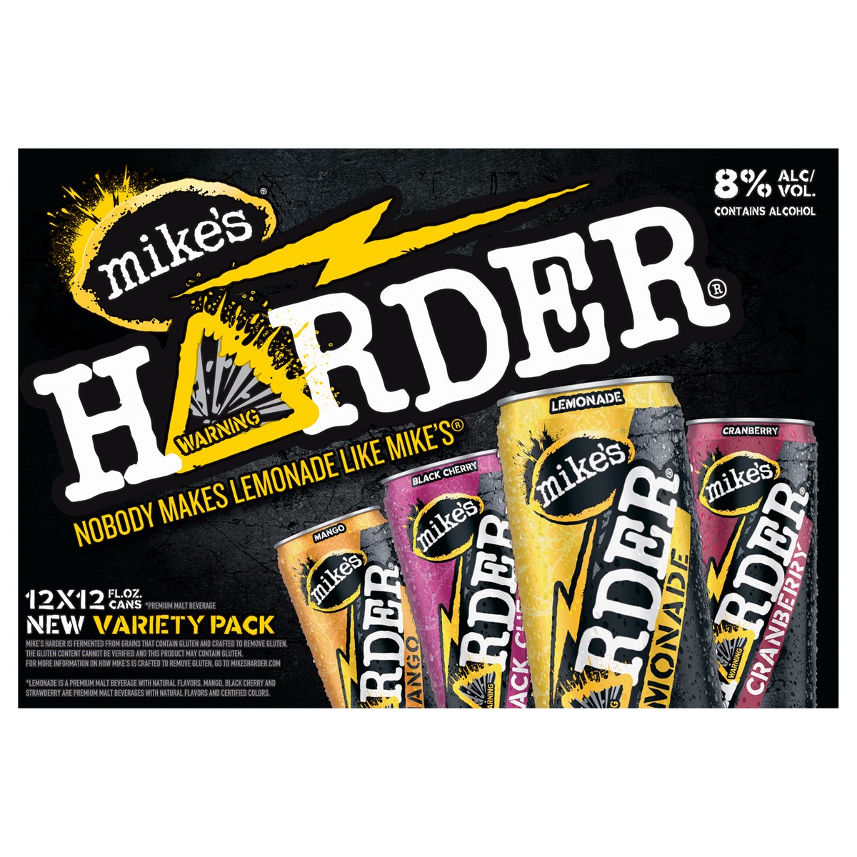 slide 10 of 10, Mike's HARDER Variety Pack - 12 ct, 12 ct; 12 oz