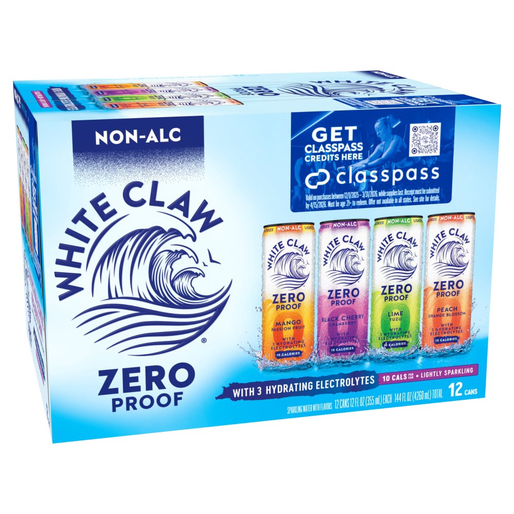slide 6 of 6, White Claw Black Cherry Hard Seltzrer 12 Pack 12oz Cans, 12 ct; 12 oz