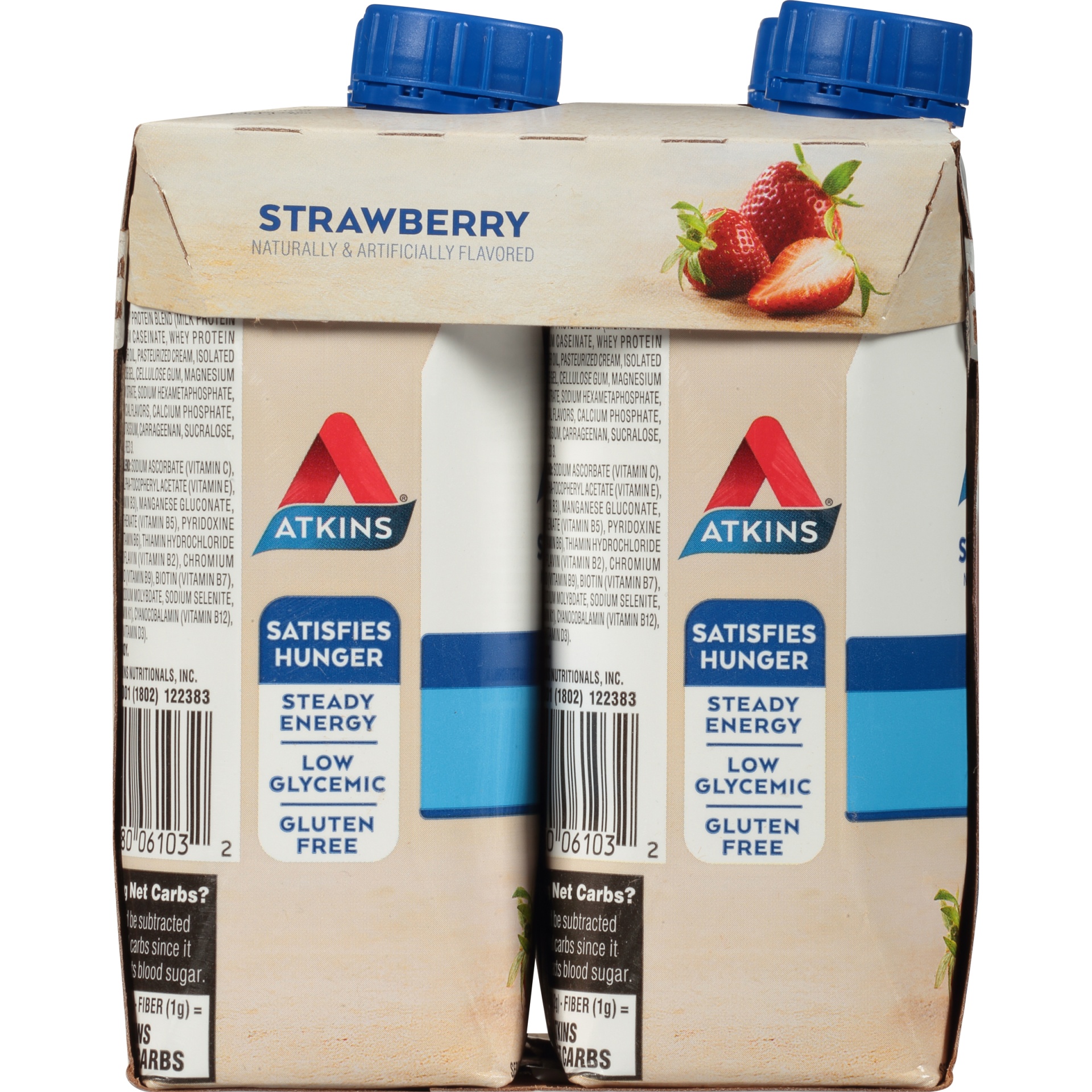 slide 4 of 8, Atkins Strawberry Protein-rich Shakes, 4 ct; 11 oz