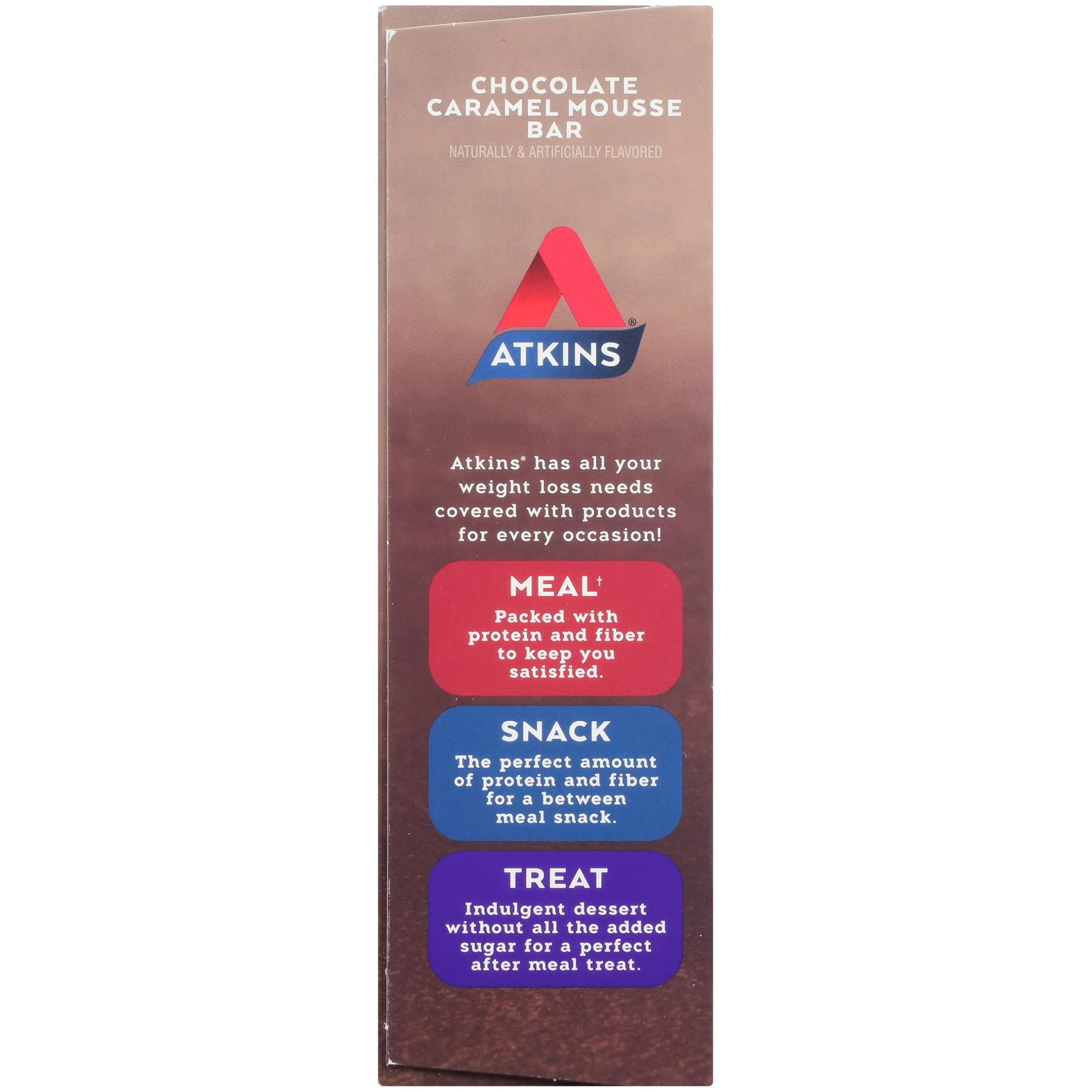 slide 4 of 8, Atkins Endulge Chocolate Caramel Mousse Treat Bars, 5 ct; 1.2 oz