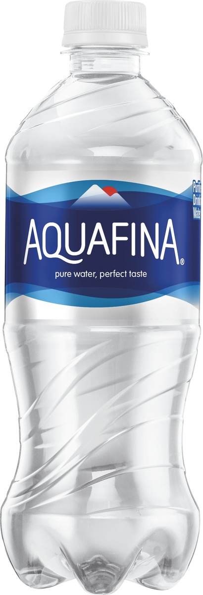 Aquafina Purified Bottled Drinking Water, 20 oz Bottle, Allergens Free