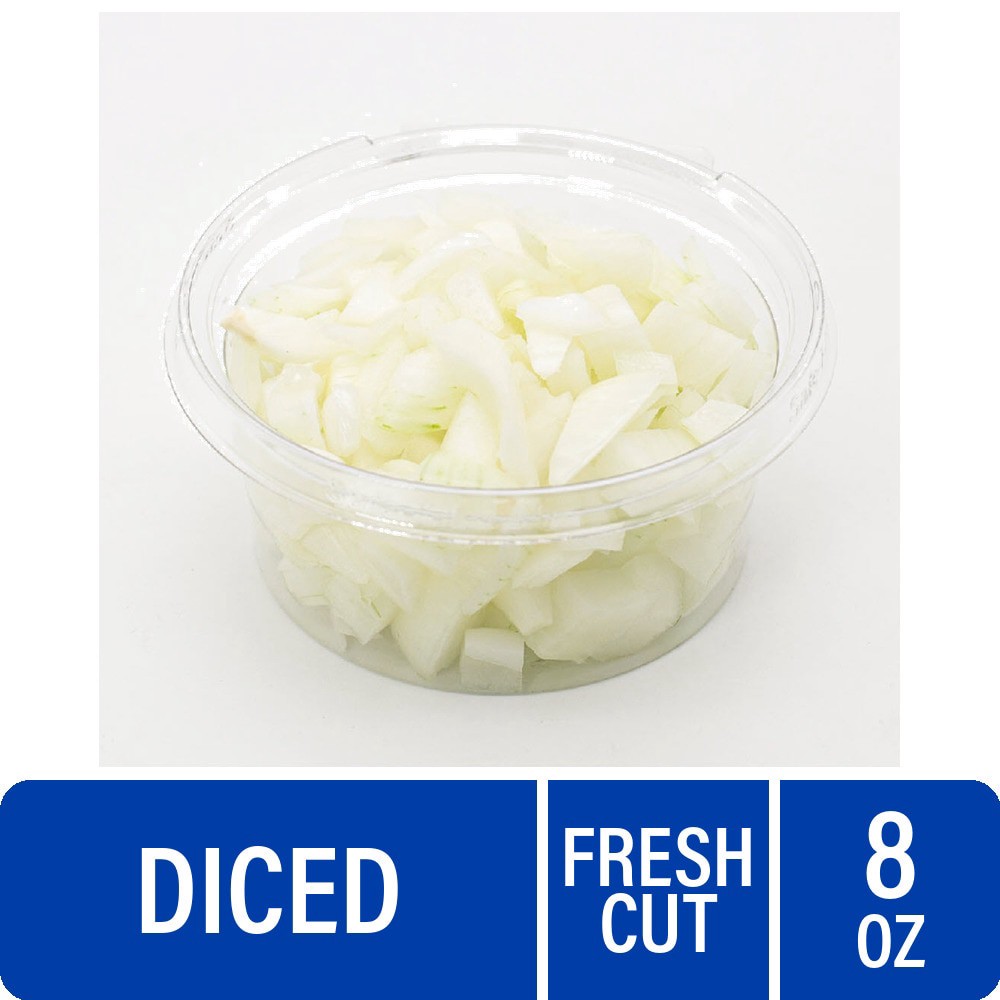 slide 3 of 3, Diced Yellow Onions, 8 oz