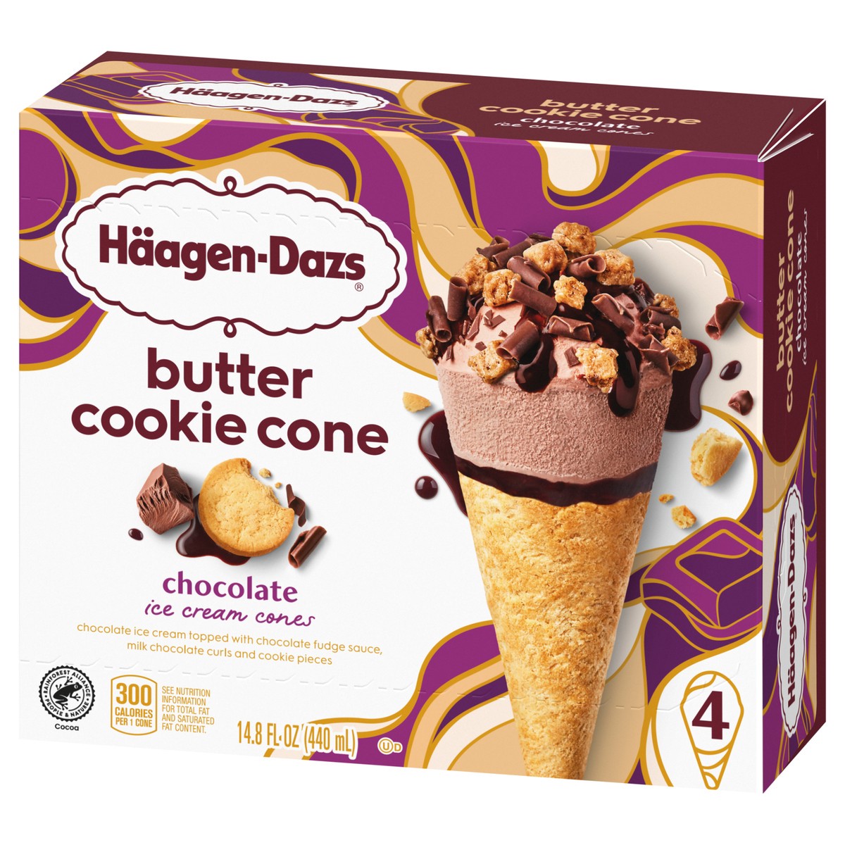 Häagen Dazs Butter Cookie Cone Chocolate Ice Cream Cones 4 Ea 4 Ct Shipt 