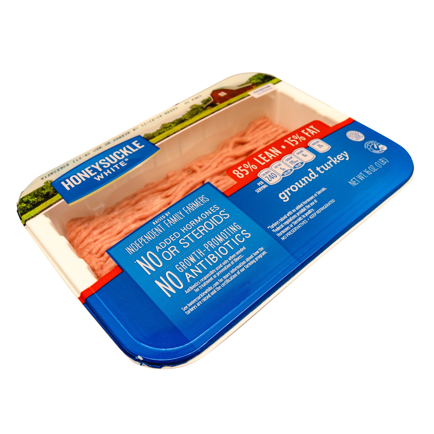 slide 4 of 10, Honeysuckle White 85% Lean Fat Ground Turkey Tray, 16 oz