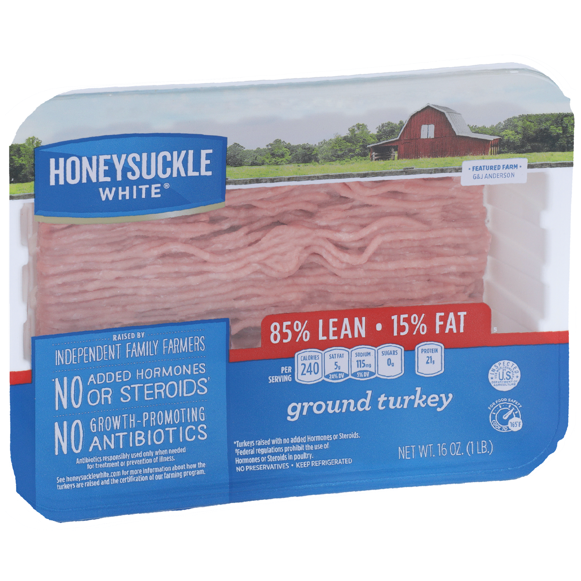 slide 3 of 10, Honeysuckle White 85% Lean Fat Ground Turkey Tray, 16 oz