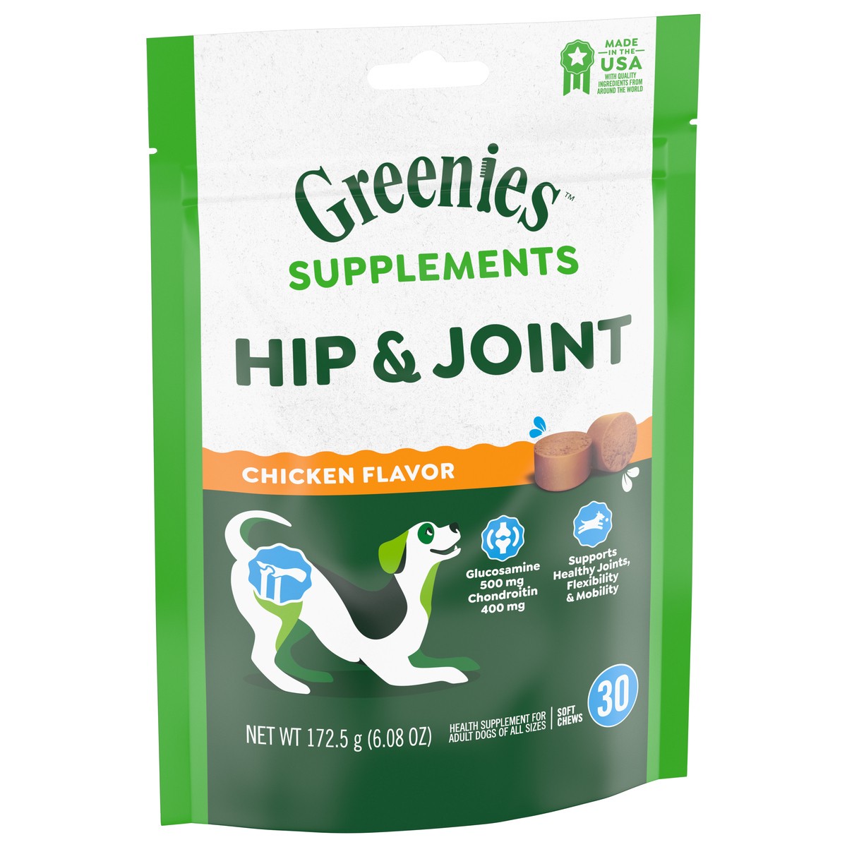 slide 5 of 13, Greenies Hip & Joint Chicken Flavor Supplements 30 ea, 30 ct