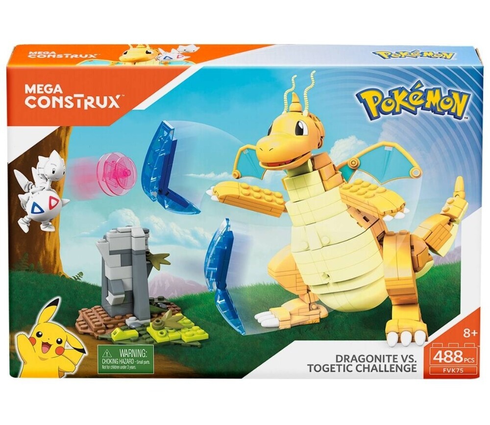 slide 1 of 1, Mega Construx Pokemon Dragonite Vs. Togetic Challenge, 488 ct