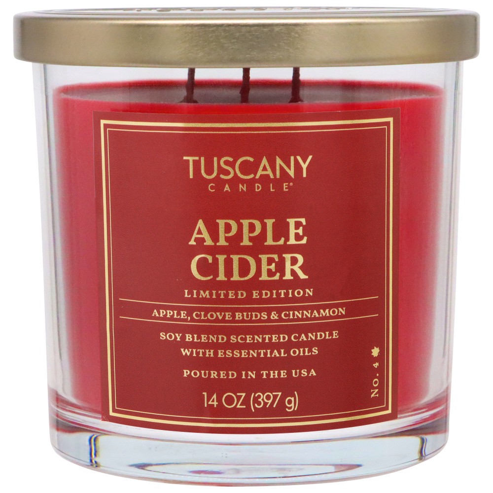 slide 2 of 2, Sngl Pour Apple Cider Cndl, 14 oz